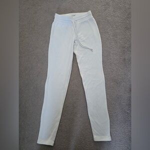 Aritzia Sunday Best White Waffle Knit Drawstring Slim Fit Lounge Pants XS